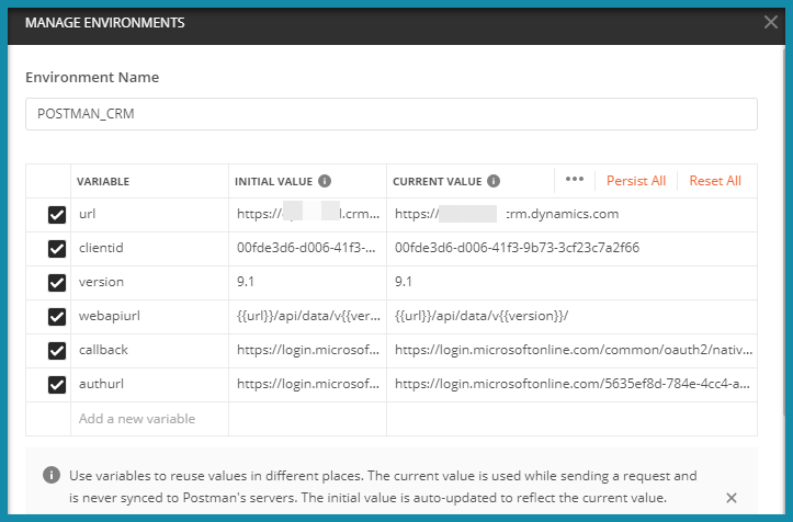 Calling MS Dynamics CRM API from Postman